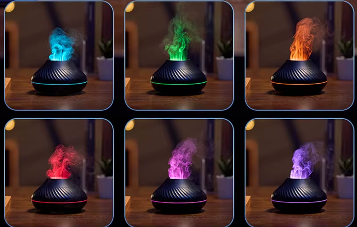Premium Portable Vulkan Diffusor - Minimalistisches Design mit 7 LED-Farben