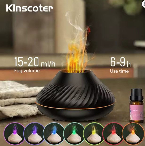 Premium Portable Vulkan Diffusor - Minimalistisches Design mit 7 LED-Farben